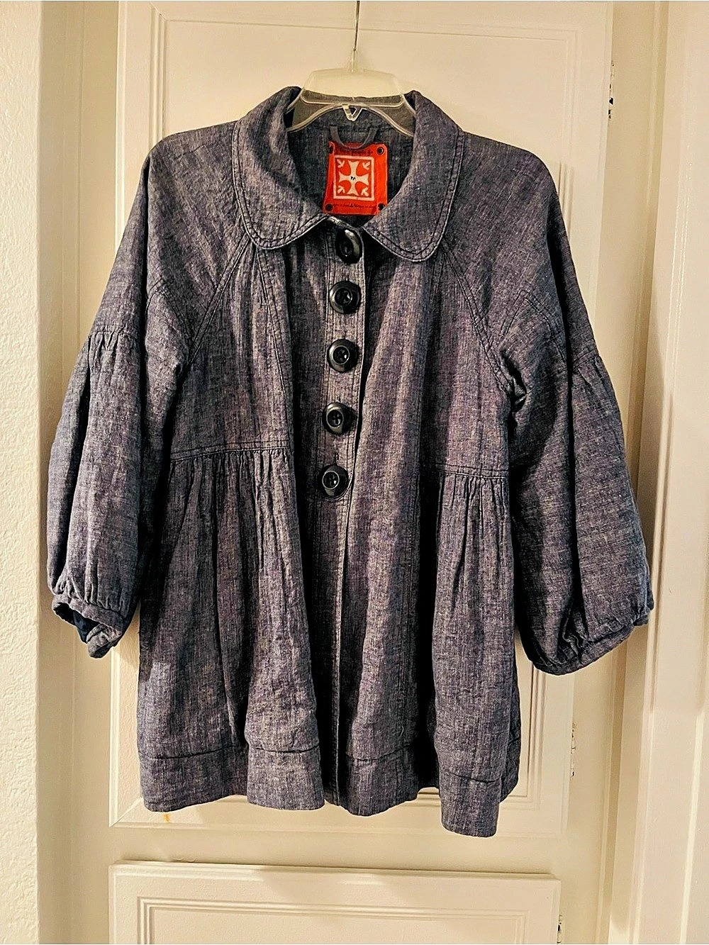 Seriously Adorable Vintage Free People light Denim Jacket